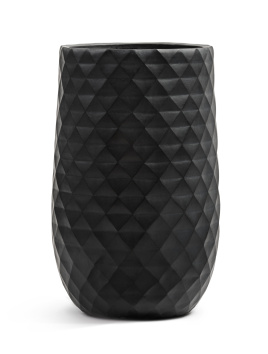 Кашпо TREEZ ERGO - Diamond - Высокая округлая чаша - Антрацит