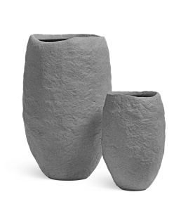 Кашпо TREEZ Effectory - Organic - Высокая чаша - Серый ледник