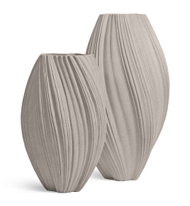 Кашпо TREEZ Effectory - Dune - Высокая Design-ваза - Белый песок