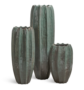 Кашпо TREEZ Effectory - Aura - Высокая Кашпо-ваза - Изумрудный лак