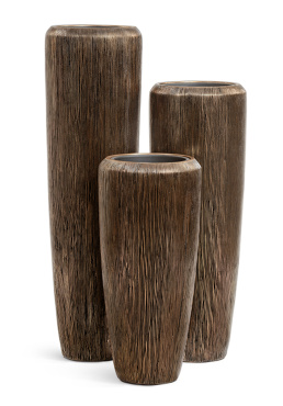 Кашпо TREEZ Effectory - Wow - Высокий конус Design - Тёмное матовое золото