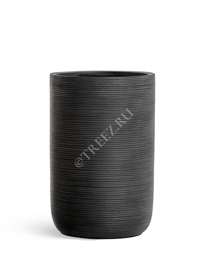 Кашпо TREEZ ERGO - TreeLine - Высокий цилиндр - Антрацит фото