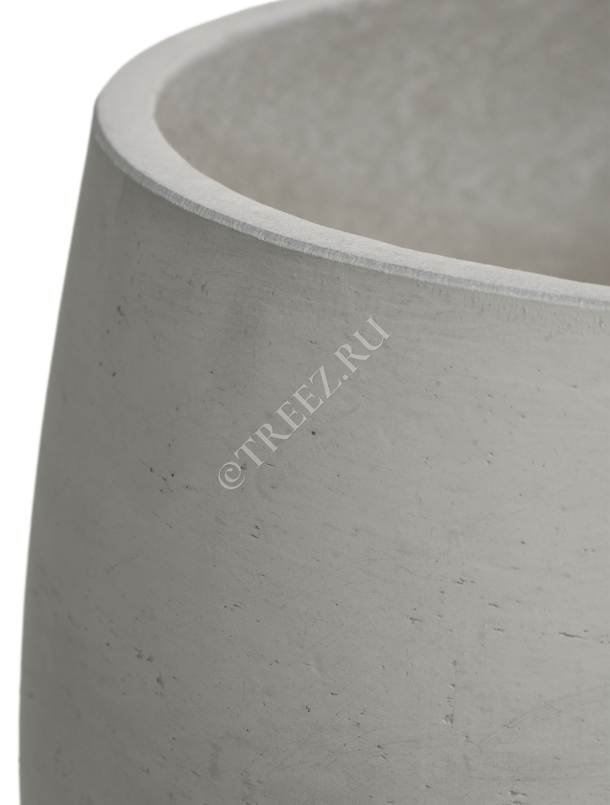 Кашпо TREEZ ERGO - Concrete - Чаша -  Светло-серый бетон фото