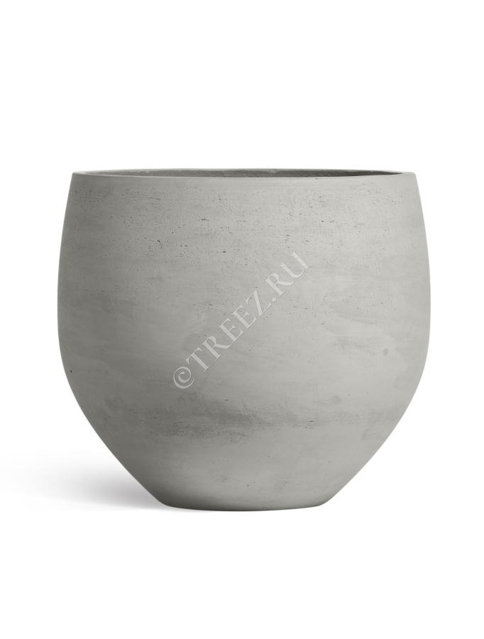 Кашпо TREEZ ERGO - Concrete - Чаша -  Светло-серый бетон фото