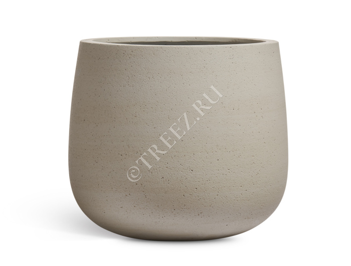 Кашпо TREEZ ERGO - Fine Rock - Design-чаша Classic - Белый песок фото