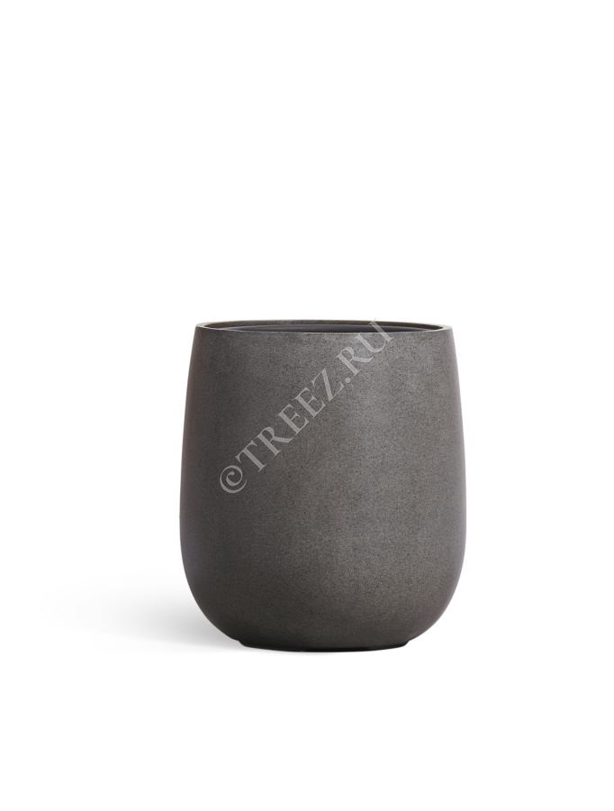 Кашпо TREEZ Effectory - Beton - Design-Чаша - Тёмно-серый бетон фото