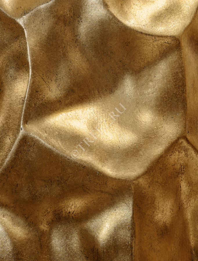 Кашпо TREEZ Effectory - Metal - Высокая лодка Design Crumple - Сусальное золото фото