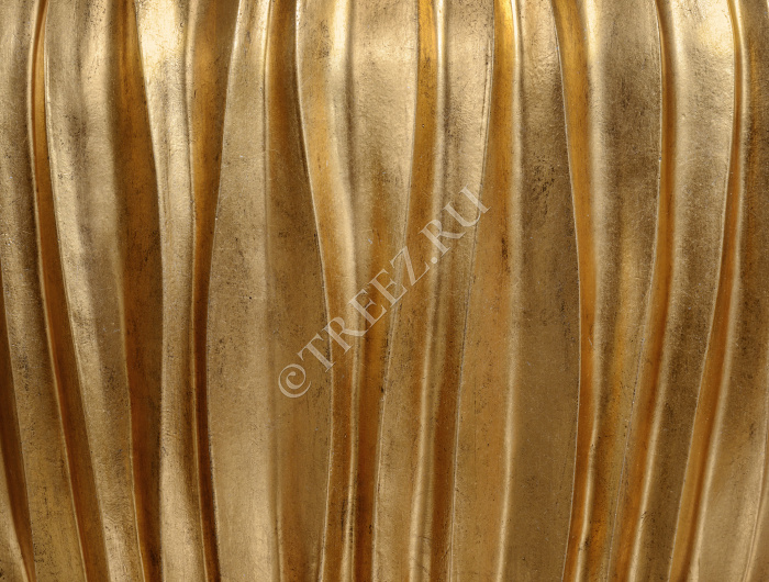 Кашпо TREEZ Effectory - Metal - Чаша Design Wave - Сусальное золото фото