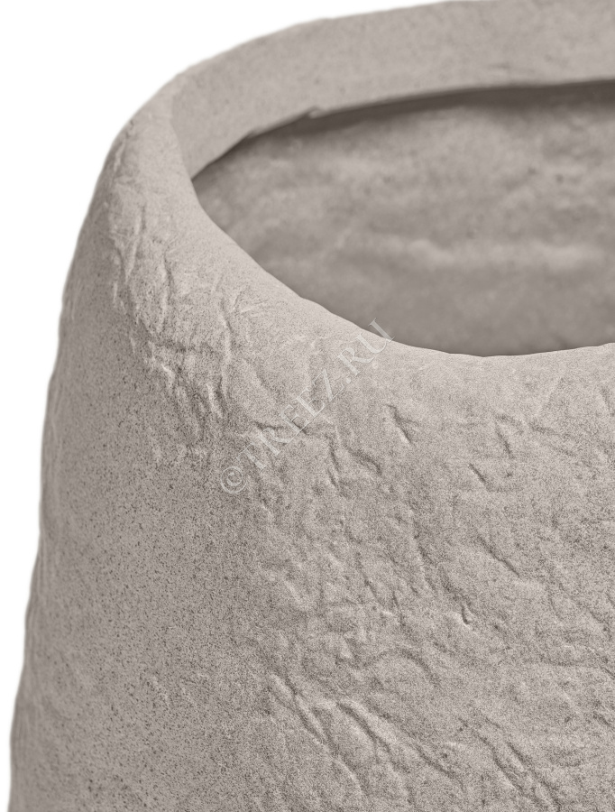 Кашпо TREEZ Effectory - Organic - Высокая чаша - Белый песок фото
