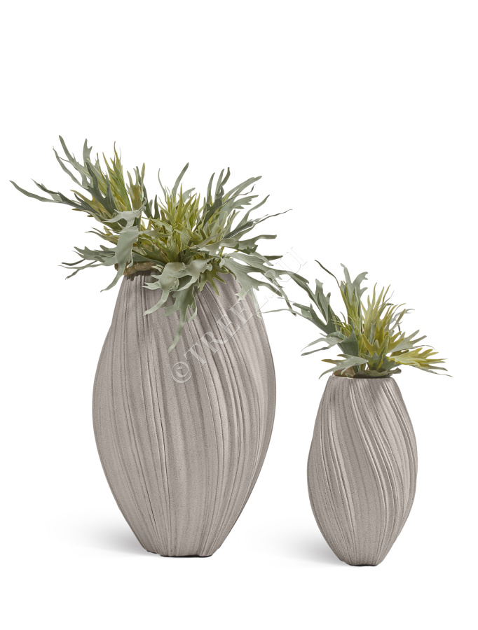 Кашпо TREEZ Effectory - Dune - Высокая Design-ваза - Белый песок фото