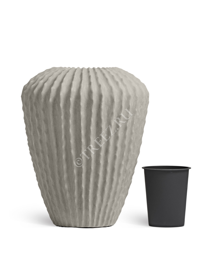 Кашпо TREEZ Effectory - Moho - Высокая Design-ваза - Белый песок фото