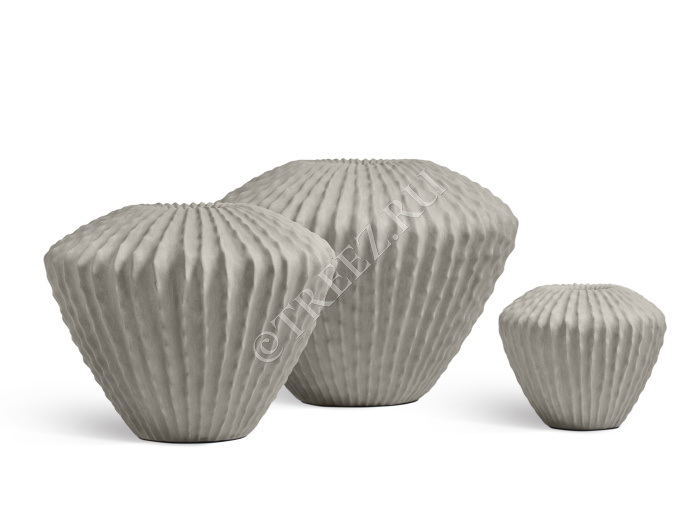 Кашпо TREEZ Effectory - Moho - Сферическая Design-ваза - Белый песок фото