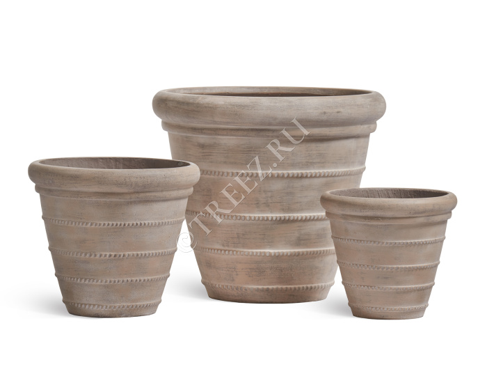 Кашпо TREEZ ERGO - Italica - Классический конус - Капучино фото