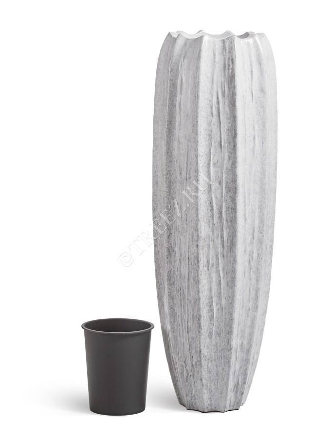 Кашпо TREEZ Effectory - Aura - Высокая Кашпо-ваза - Жемчужный лак фото