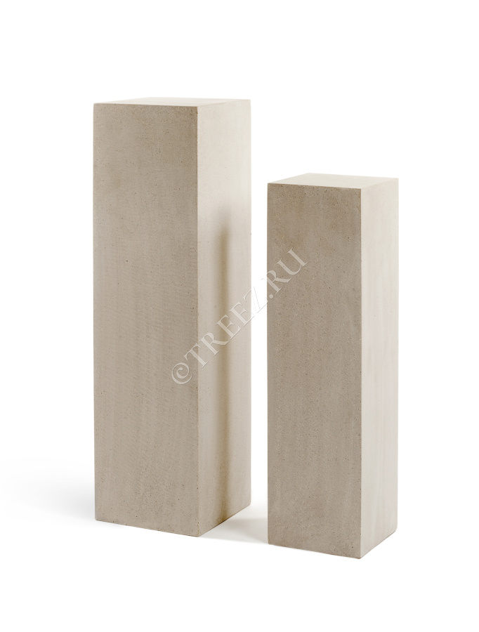 Кашпо TREEZ Effectory - Beton - Колонна - Белый песок фото