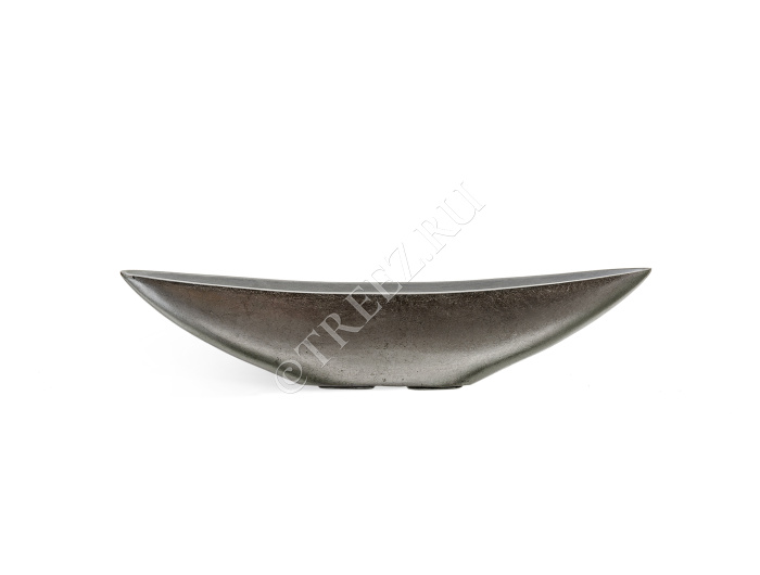 Кашпо TREEZ Effectory - Metal - Ваза-Лодка (2 размера) - Стальное серебро фото