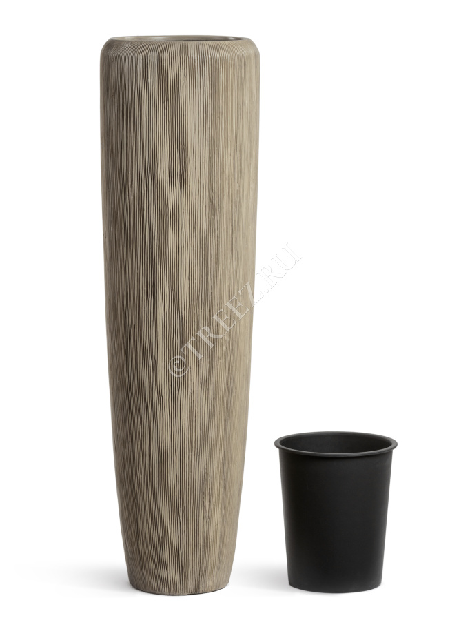 Кашпо TREEZ Effectory - Wow - Высокий конус Design - Капучино фото