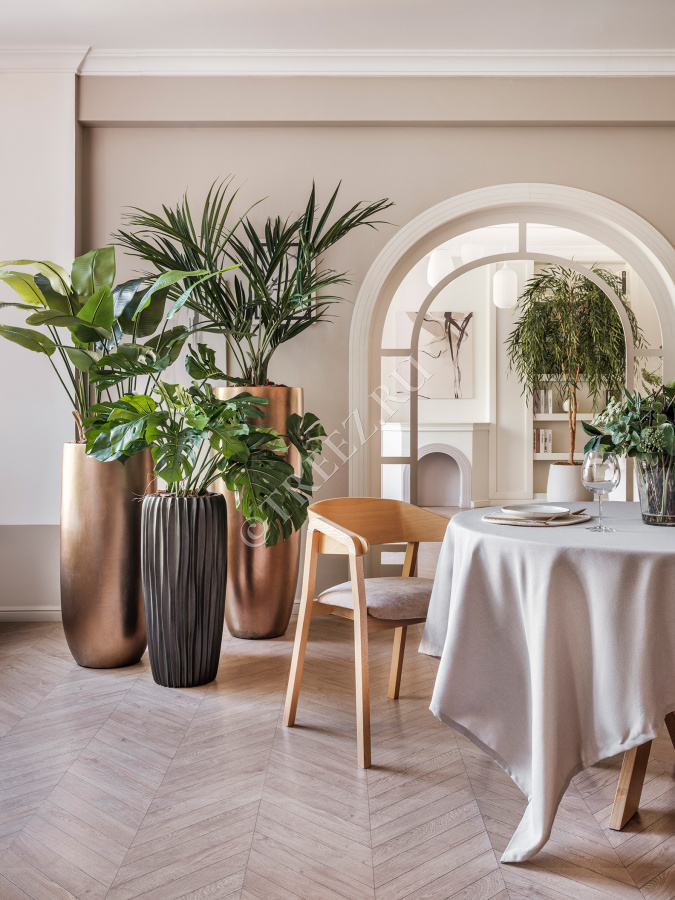 Сет № 13 - Композиция в бронзовых кашпо Treez Effectory Metal фото