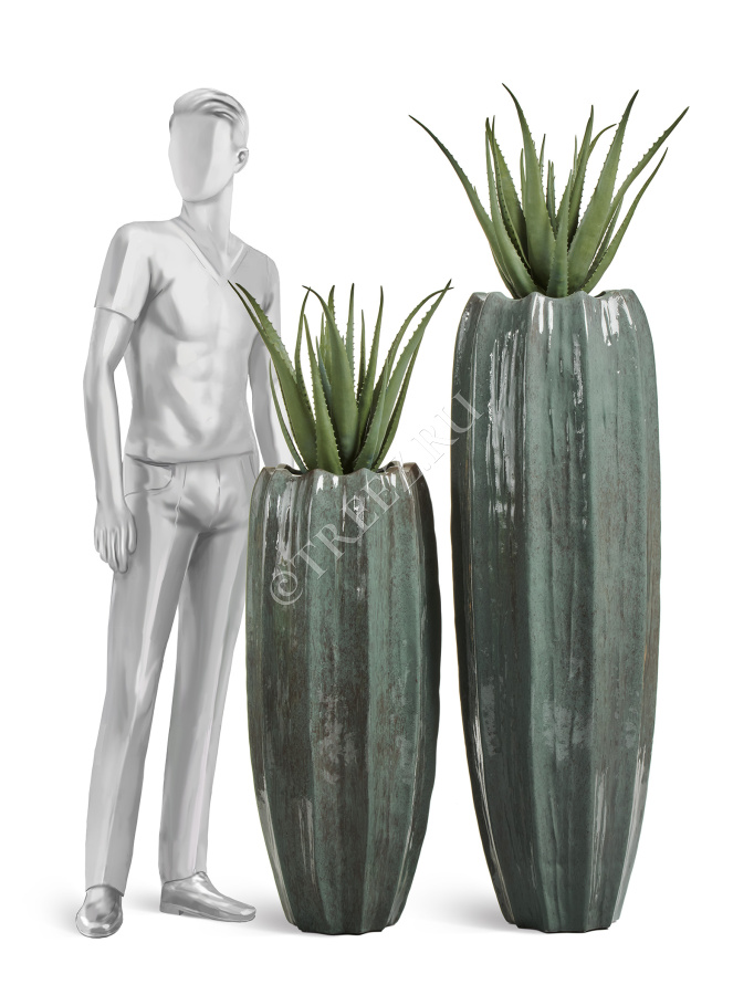 Сет № 116 - Композиция с алоэ в кашпо Treez Effectory Aura фото