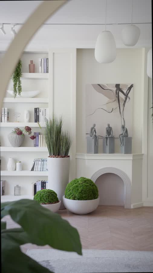 Трава Осока куст с зелёными султанами фото