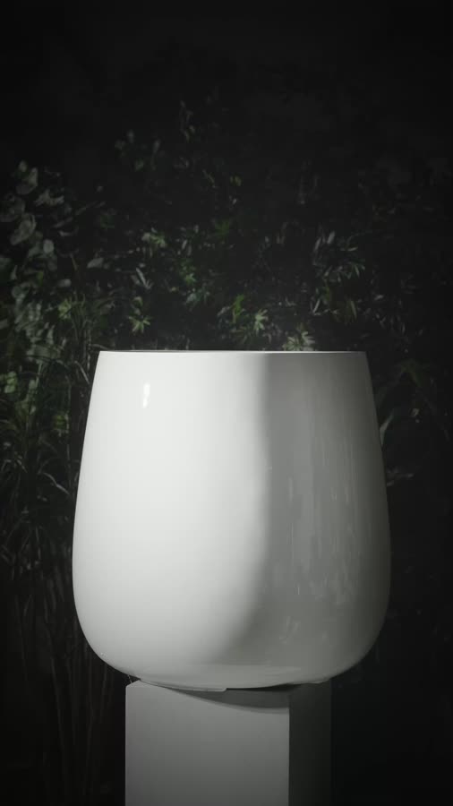 Кашпо TREEZ Effectory - Gloss - Design-Чаша - Белый глянцевый лак фото